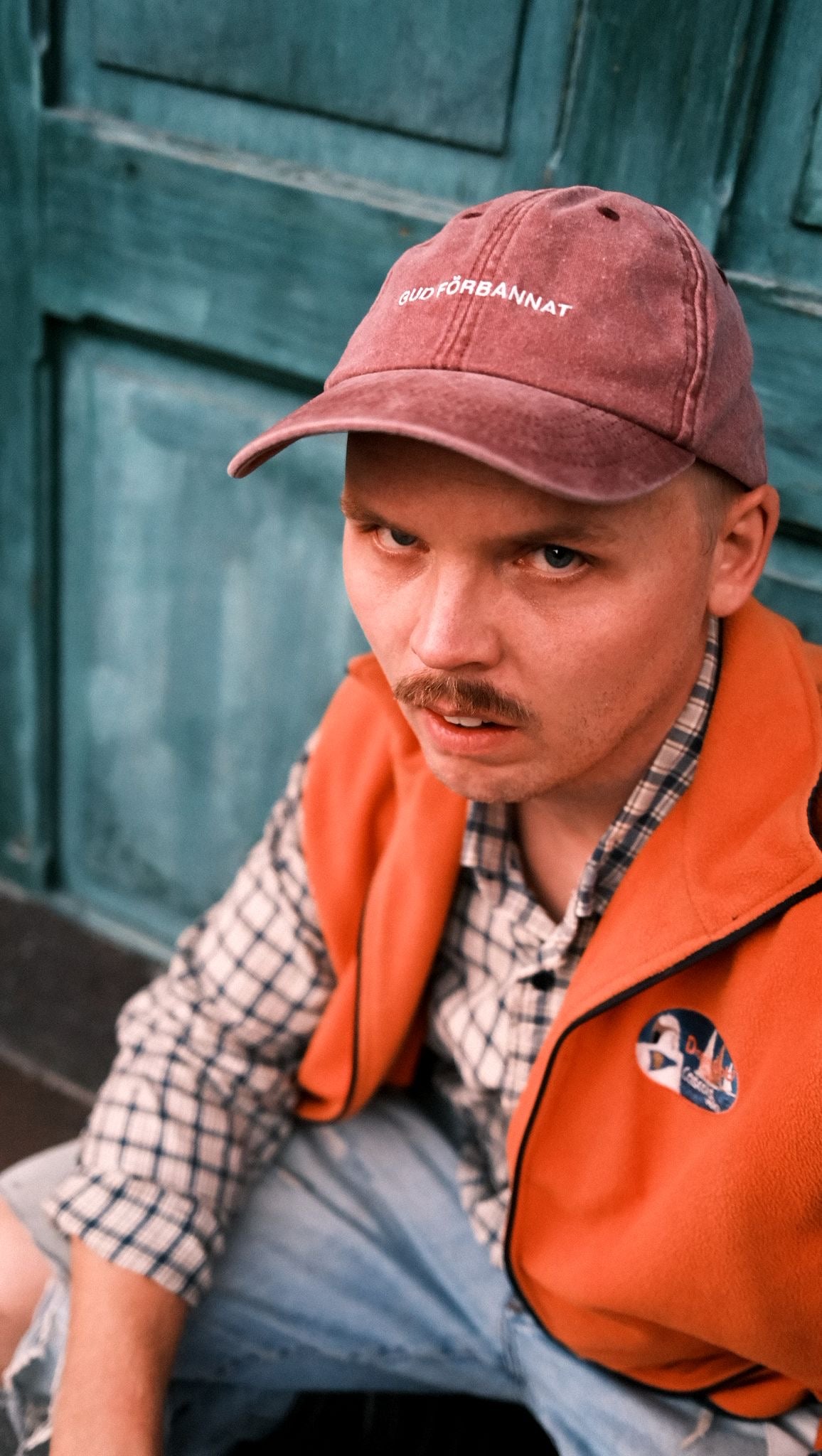 Dad Hat, tvättad vinröd - Gud förbannat